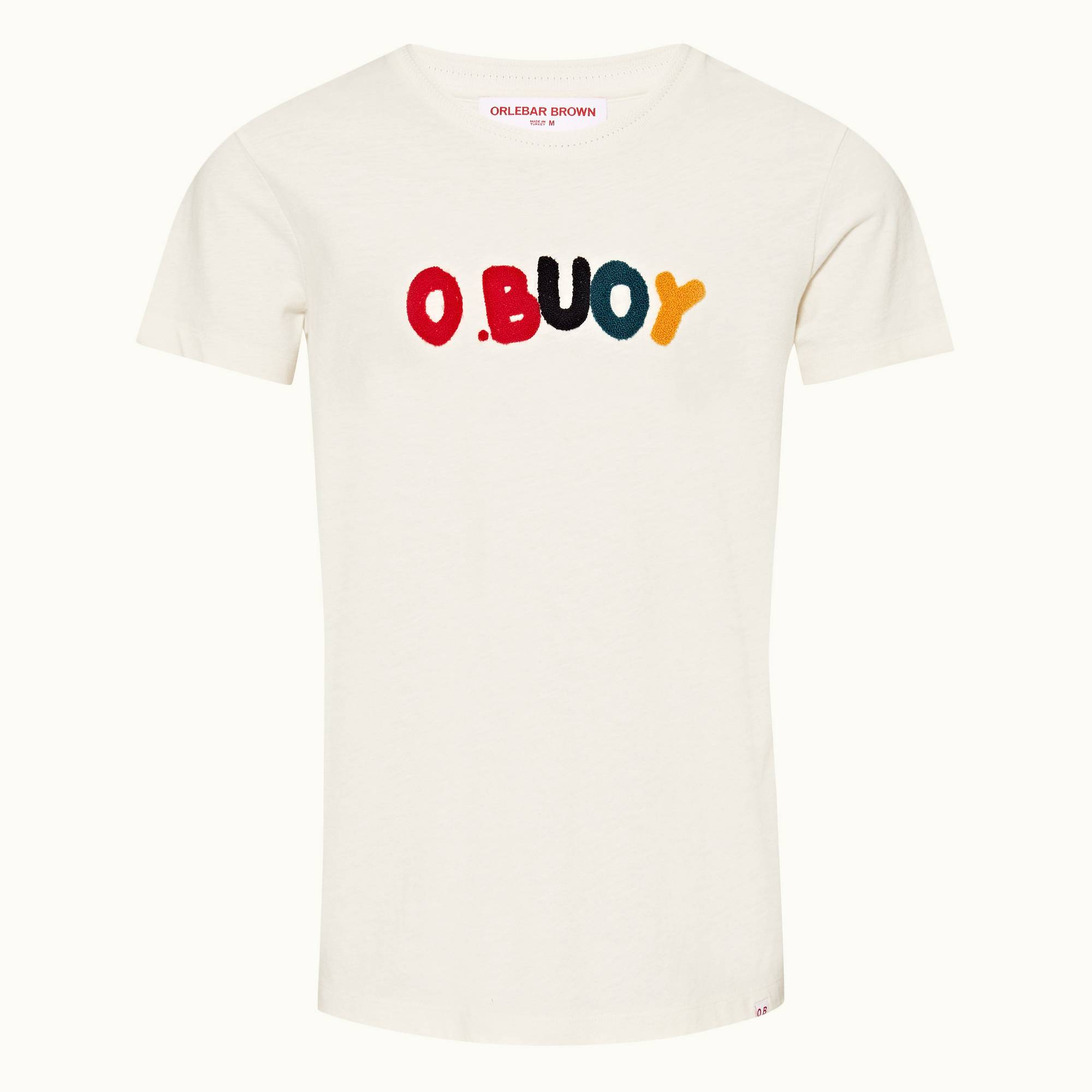Ob Classic - Mens White Sand O.BUOY Classic Fit Short-Sleeve Cotton-Linen T-shirt