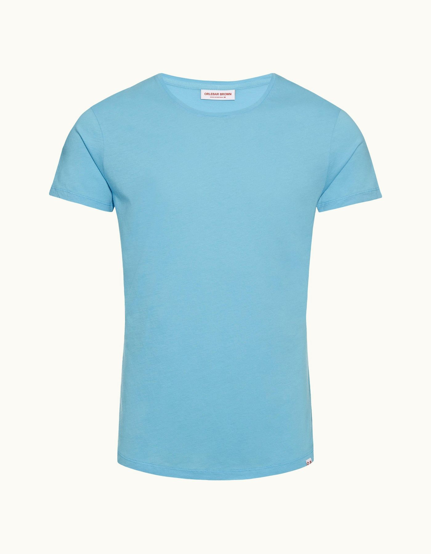 Ob-T - Mens Horizon Blue Tailored Fit Crew Neck Cotton T-shirt