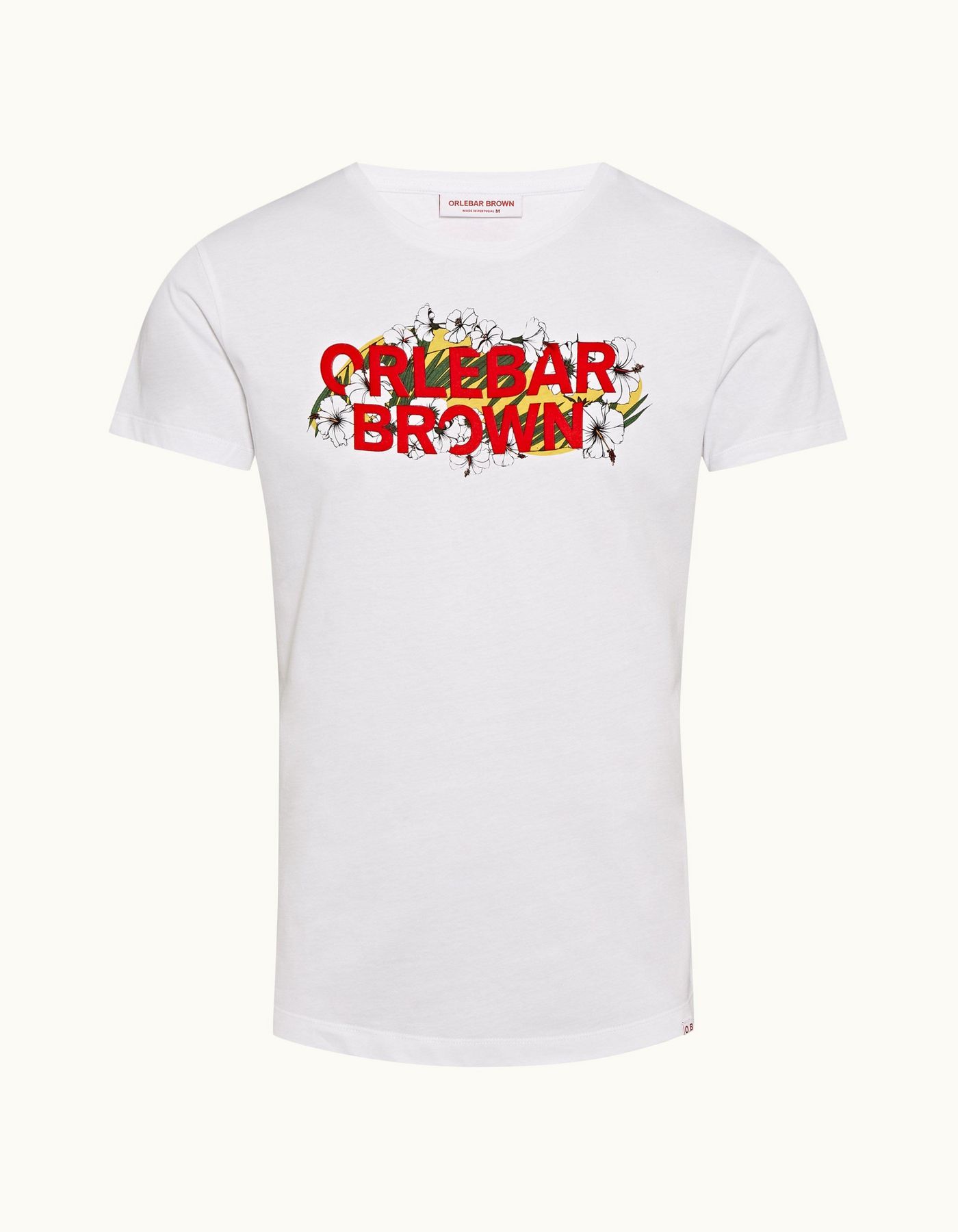 Ob-T - Mens White/Red Island Life Tailored Fit Crew Neck T-Shirt