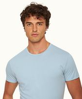 Ob-T - Mens Island Sky Tailored Fit Crewneck Cotton T-shirt