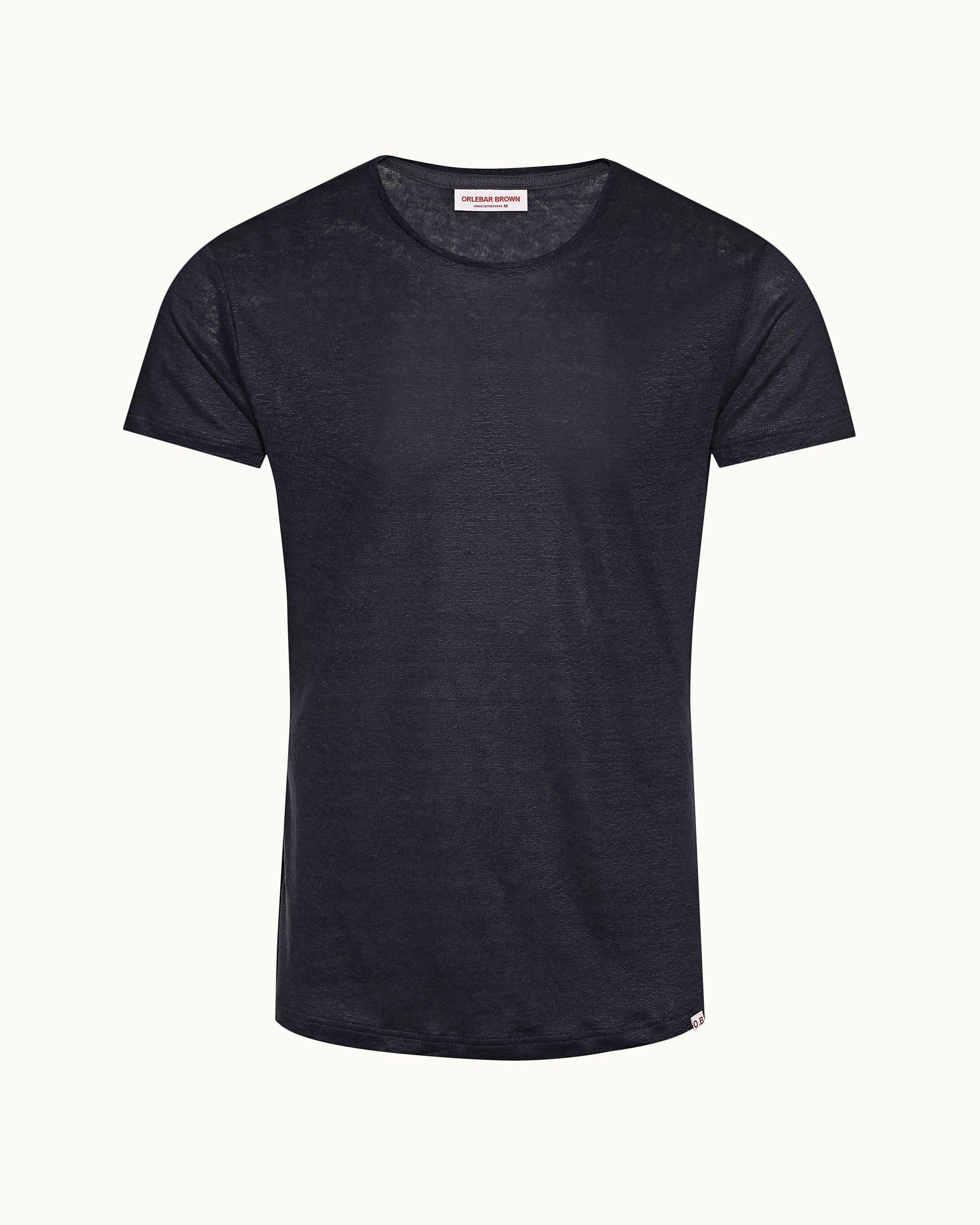 Navy linen t store shirt