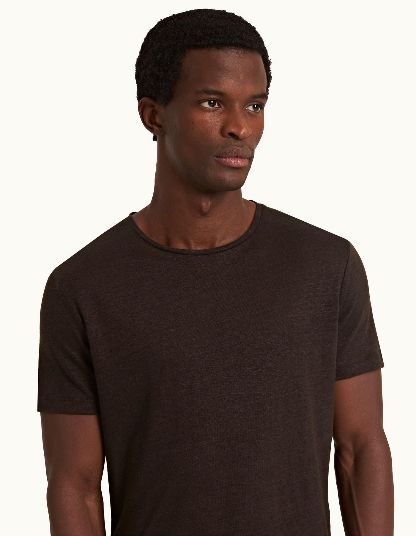 Crewneck Linen T-Shirt Tailored Menswear | Orlebar Brown