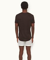 Ob-T Linen - Mens Truffle Tailored Fit Crewneck Linen T-shirt