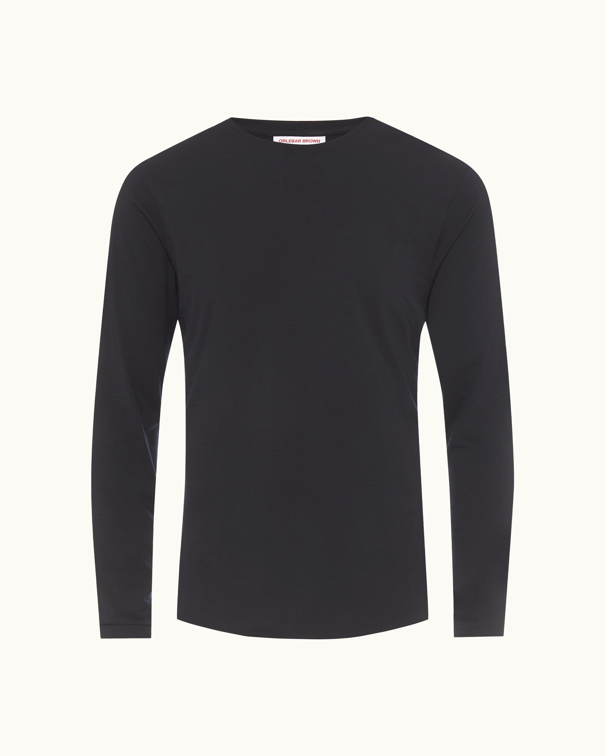 Ethical Wool Black Merino Scoop Neck Top