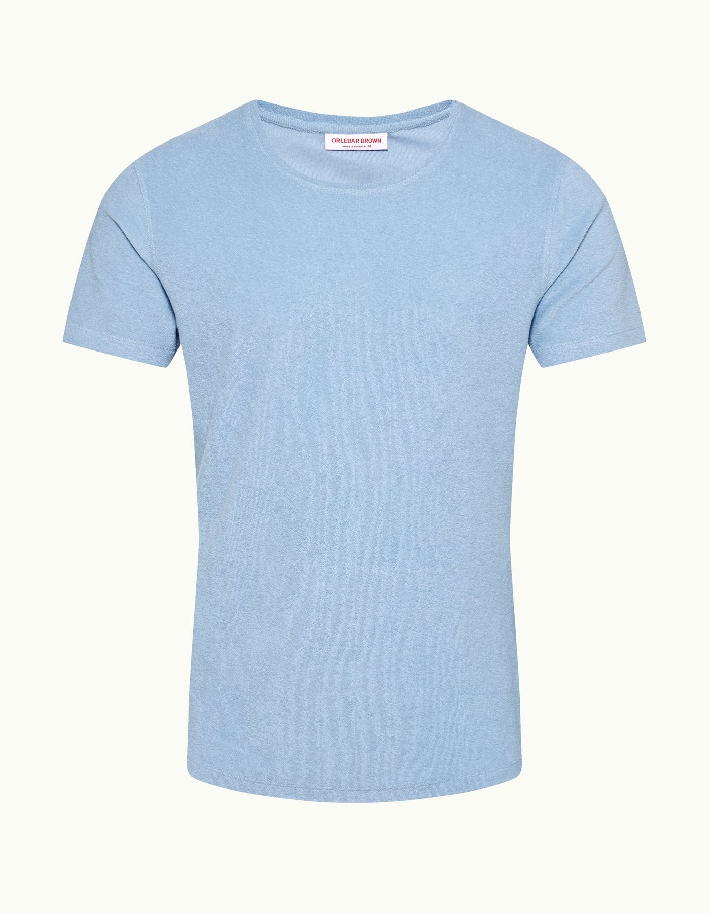 Ob-T Towelling - Mens Crew Neck Organic Cotton Towelling T-shirt In Blue Ash