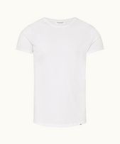 Ob-T - Mens White Tailored Fit Crew Neck T-Shirt