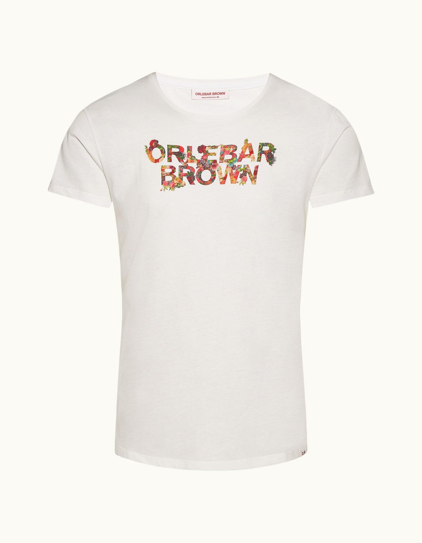 Ob-T - Mens Cloud Wild Roses Logo Tailored Fit Crew Neck T-Shirt