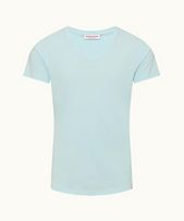 Ob-V - Mens Clear Sky Tailored Fit V-neck Organic Cotton T-shirt