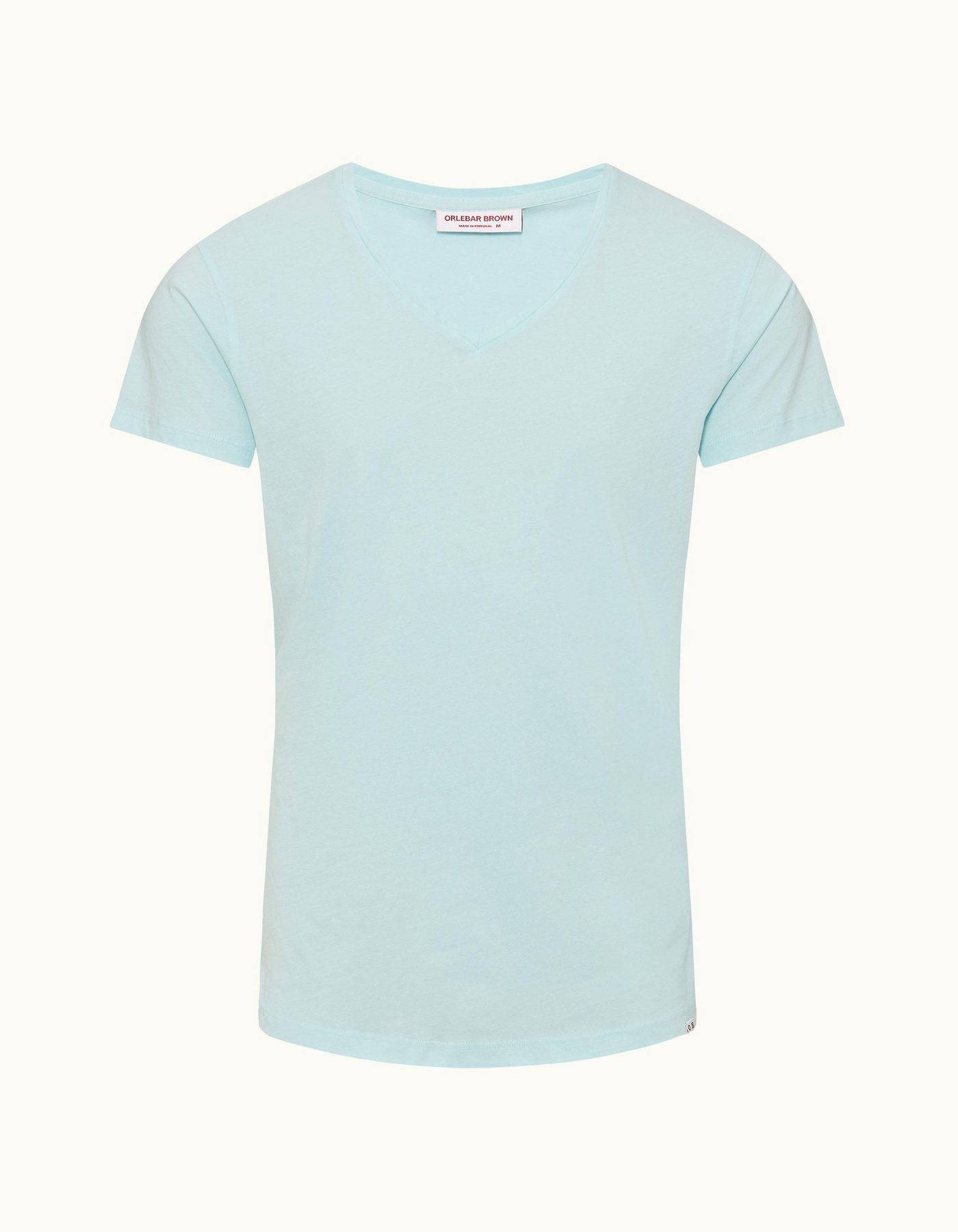 Ob-V - Mens Clear Sky Tailored Fit V-neck Organic Cotton T-shirt