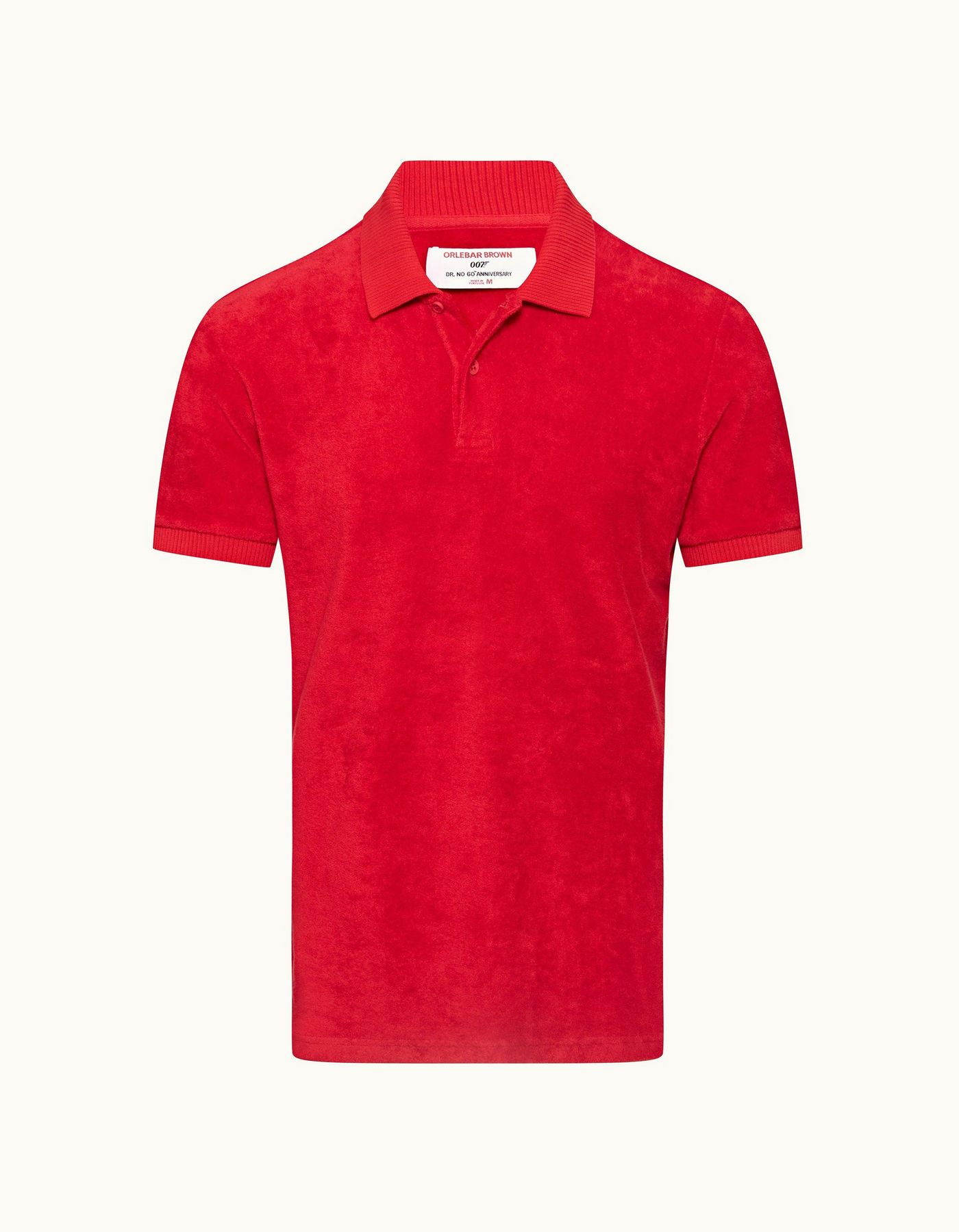 Dr No Towelling Polo - Mens Red 007 Ryder Dr. No Towelling Polo Shirt