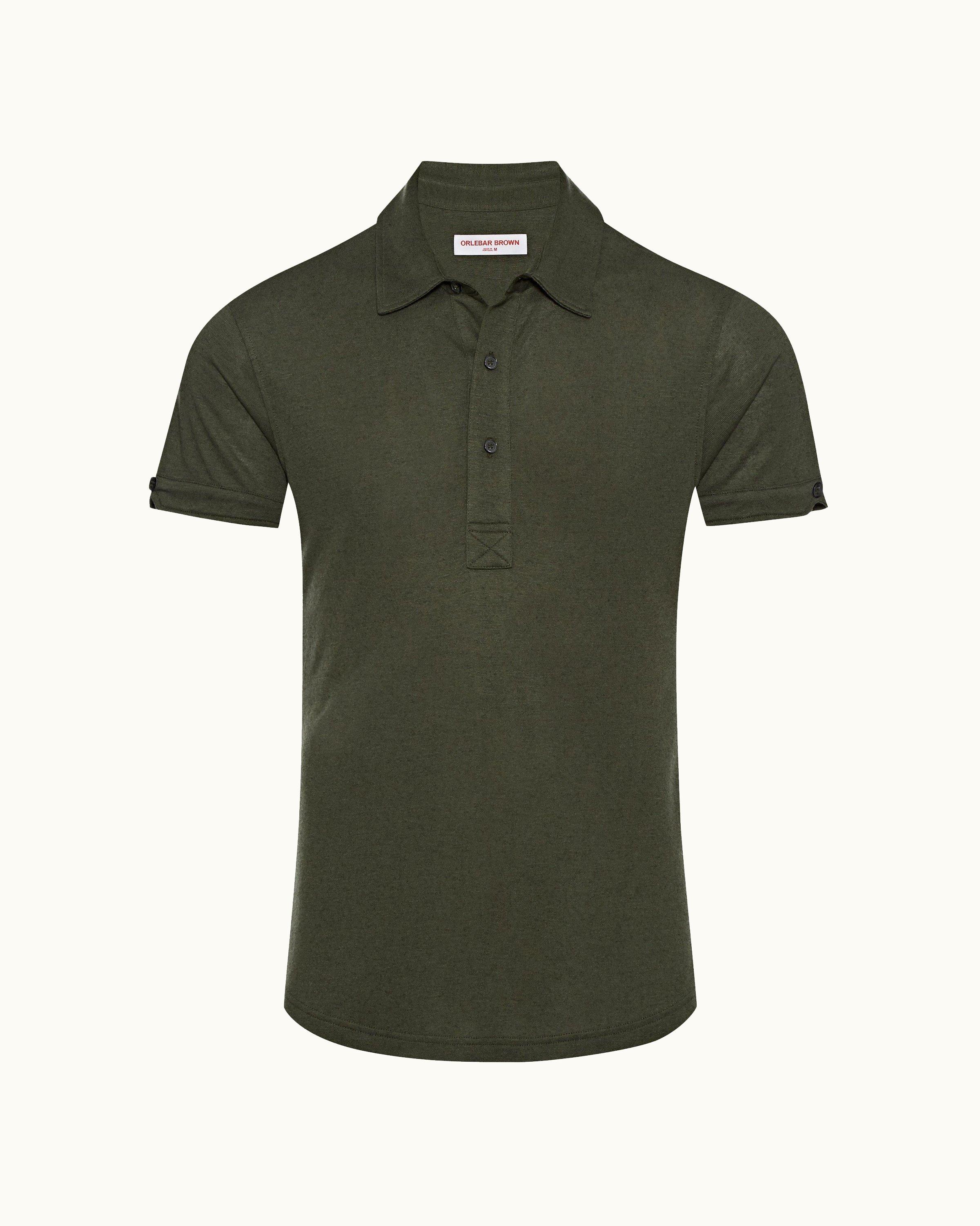 Orlebar Brown Forest Night Tailored Fit Cashmere Polo Shirt