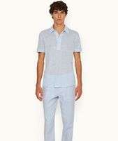 Sebastian Linen - Mens Hush Tailored Fit Linen Polo Shirt