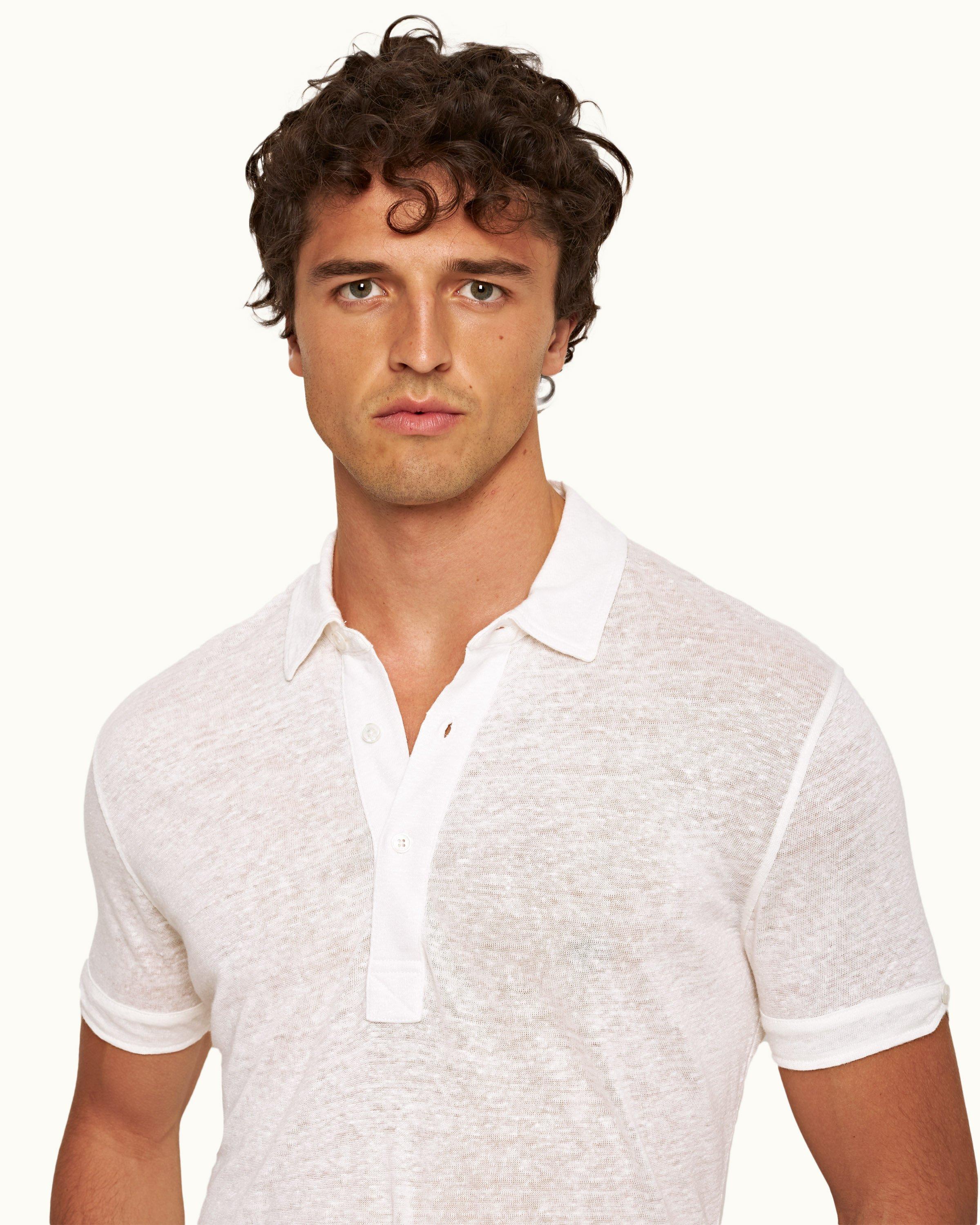 Polo linen shirt outlet mens