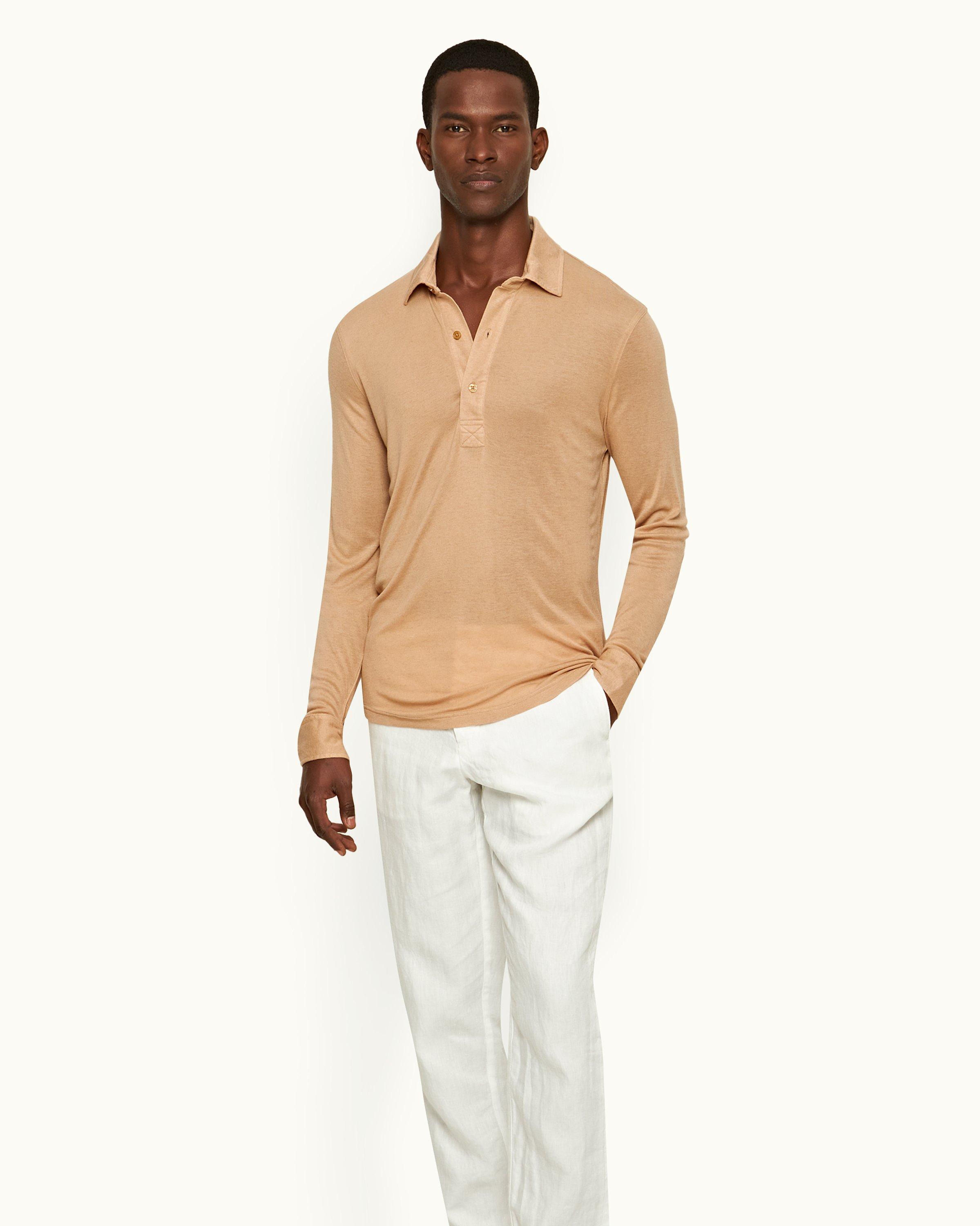 Cashmere polo clearance shirt