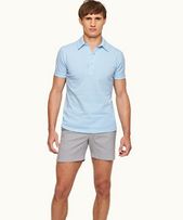 Sebastian - Mens Island Sky Tailored Fit Cotton Polo Shirt