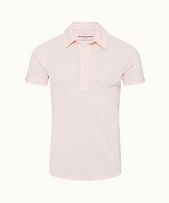 Sebastian - Mens Rose Tailored Fit Cotton Polo Shirt