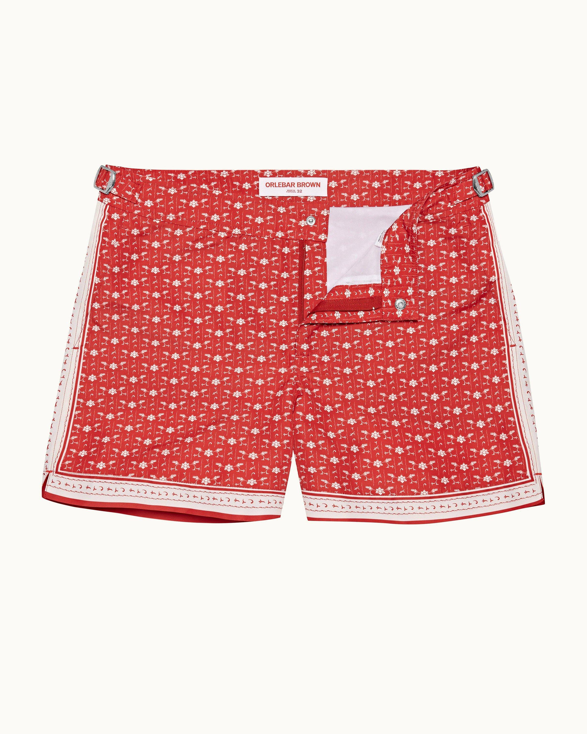 Red bandana hot sale shorts mens