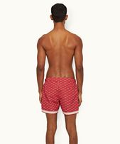 Setter - Mens Vermillion/Sea Mist Bandana Shorter-Length Swim Shorts