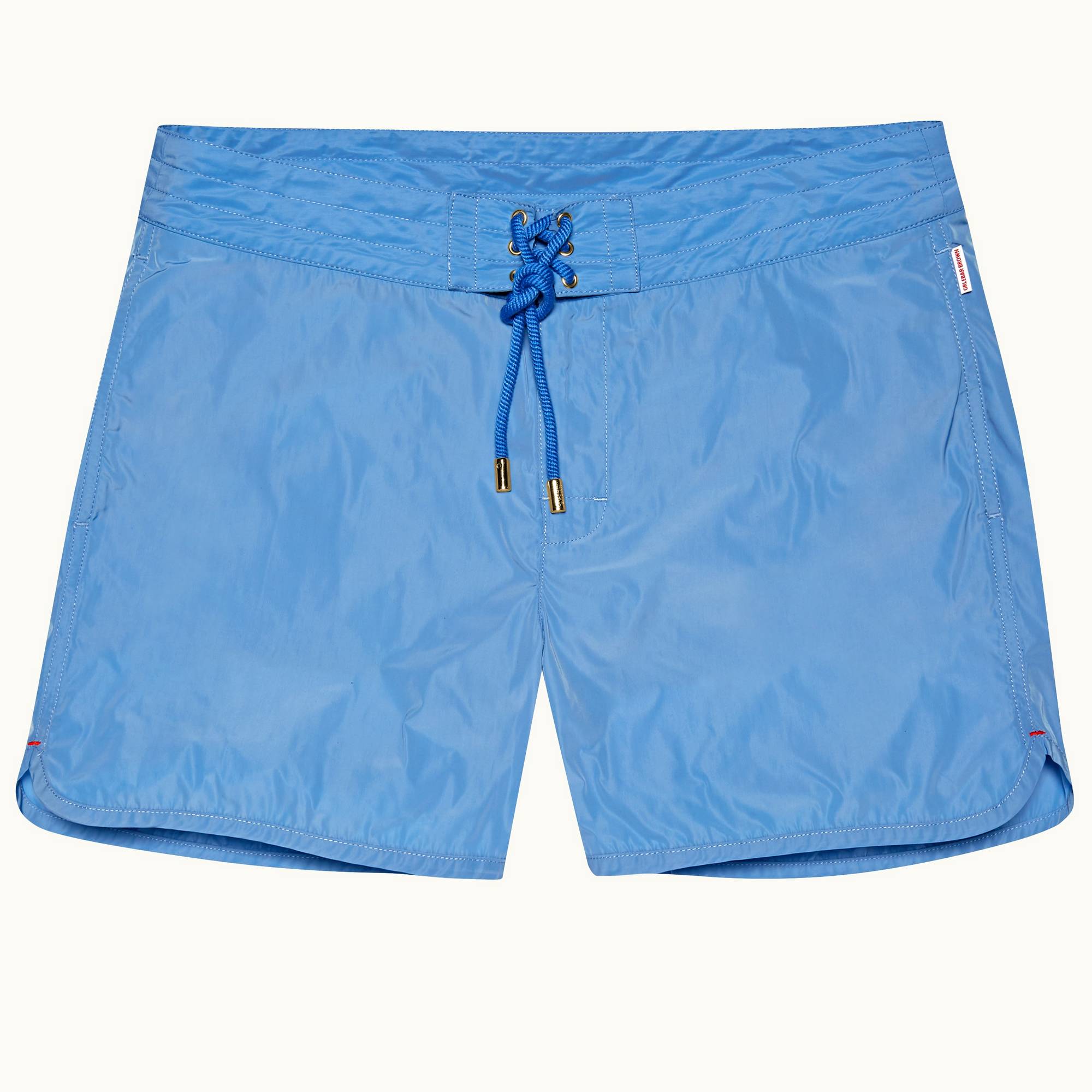 Setter Binding - Mens Mirage Blue Shorter-Length Board Swim Shorts
