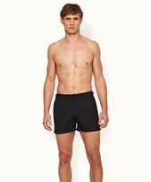 Setter - Mens Black Shorter-Length Swim Shorts