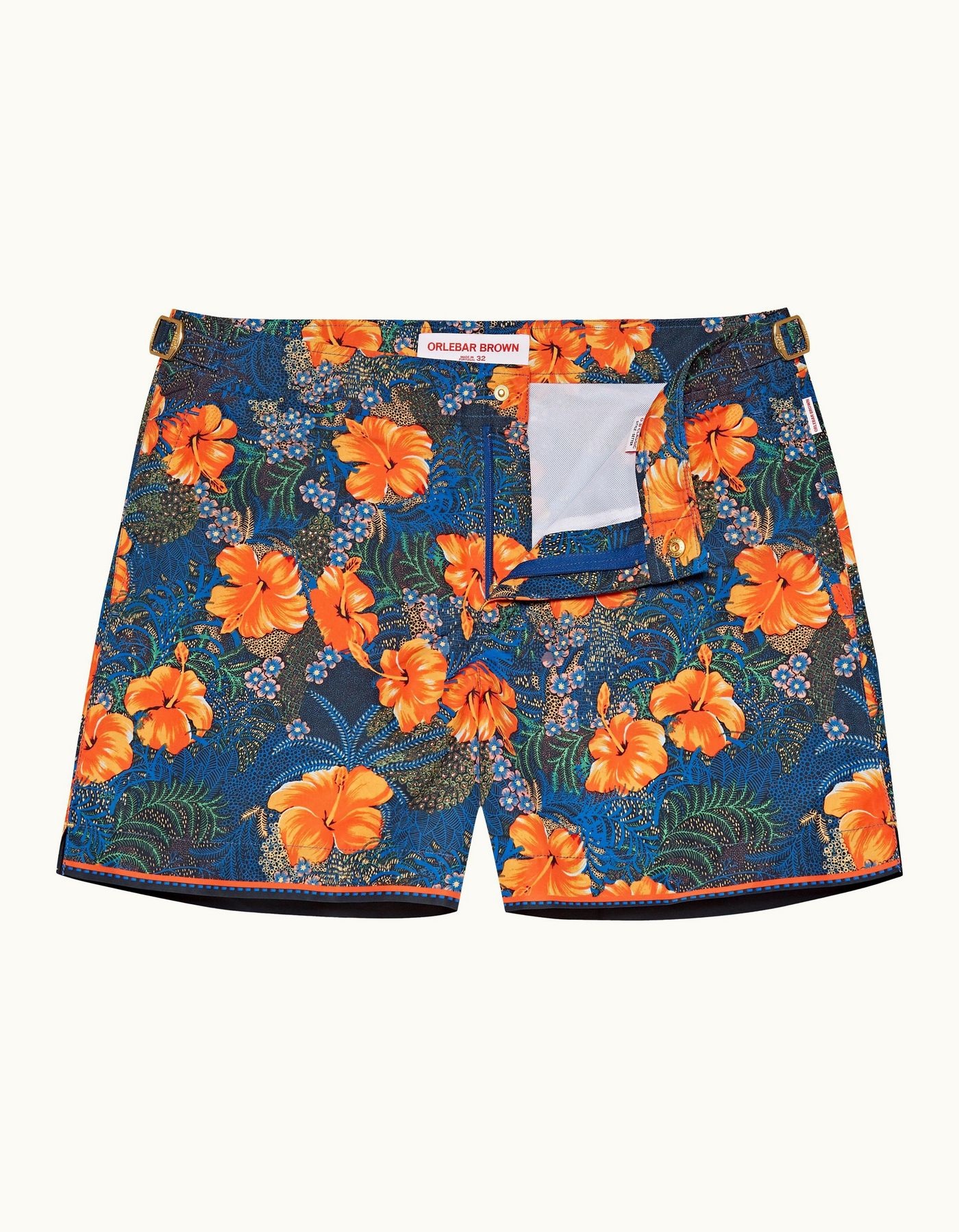 Setter - Mens Multi Club Tropicana Print Shorter-Length Swim Shorts