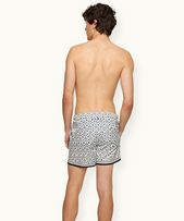 Setter - Mens Fiore Print Shorter-Length Swim Shorts In Cashew Colour