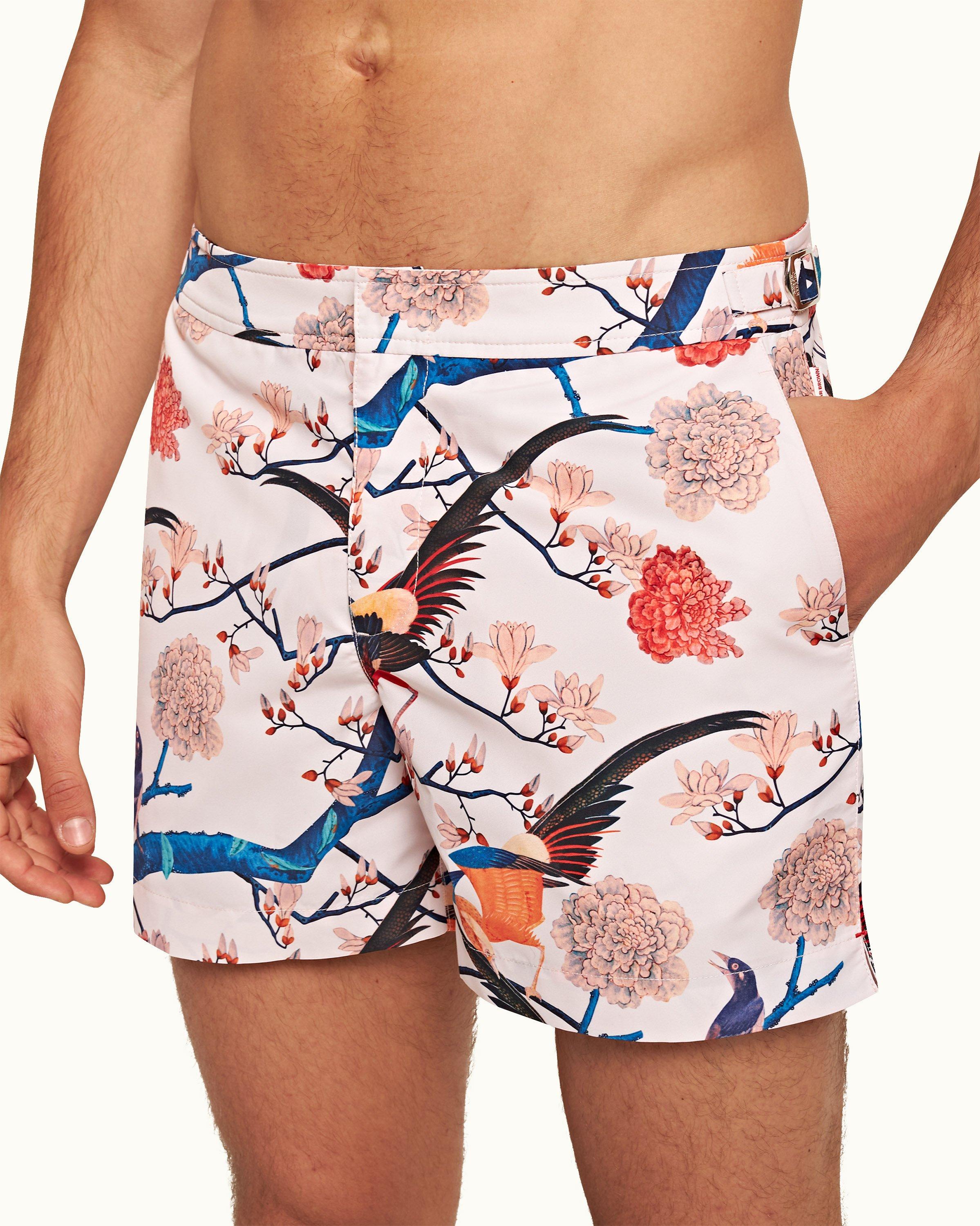 Rose Flight Of Fantasy Shorter-Length Swim Shorts