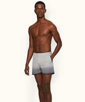 Setter - Mens White/Night Iris Floret Shorter-Length Swim Shorts