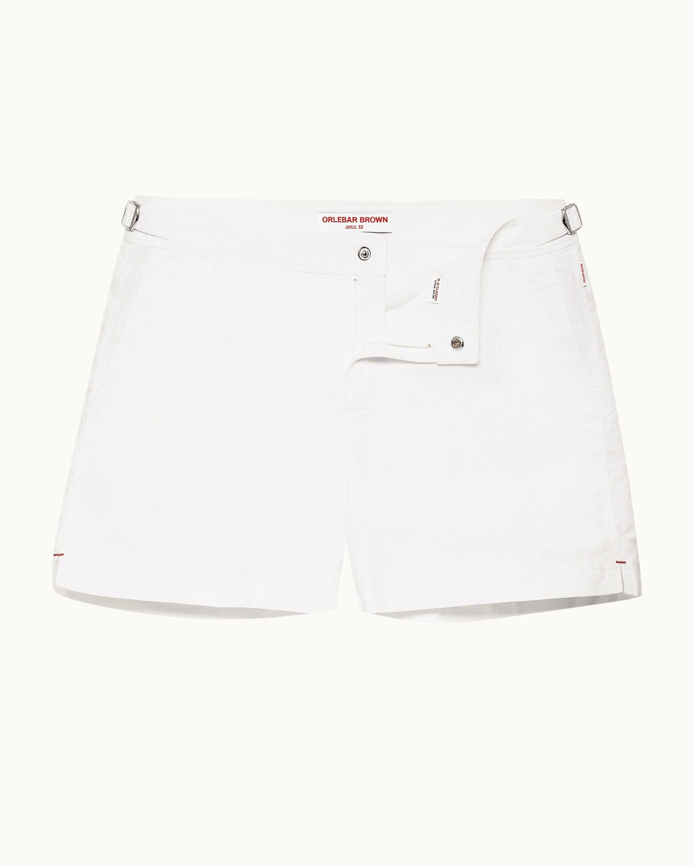 Orlebar Brown Kids Russell stripe-detail swim shorts - White