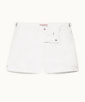 Setter - Mens White Shorter-Length Swim Shorts