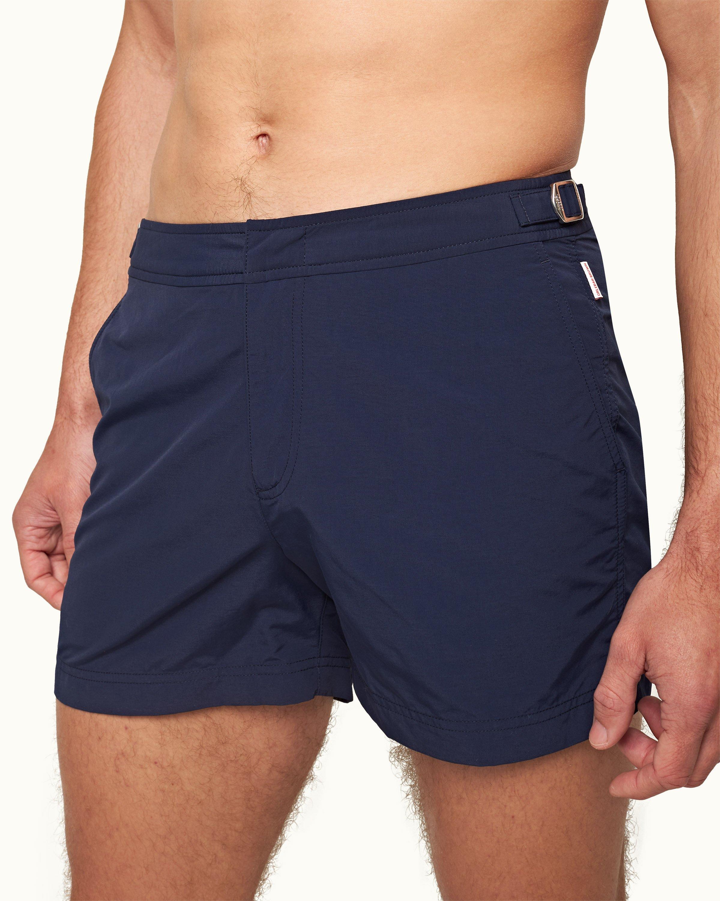 Original Drawstring Short Length Swim Shorts, Blue