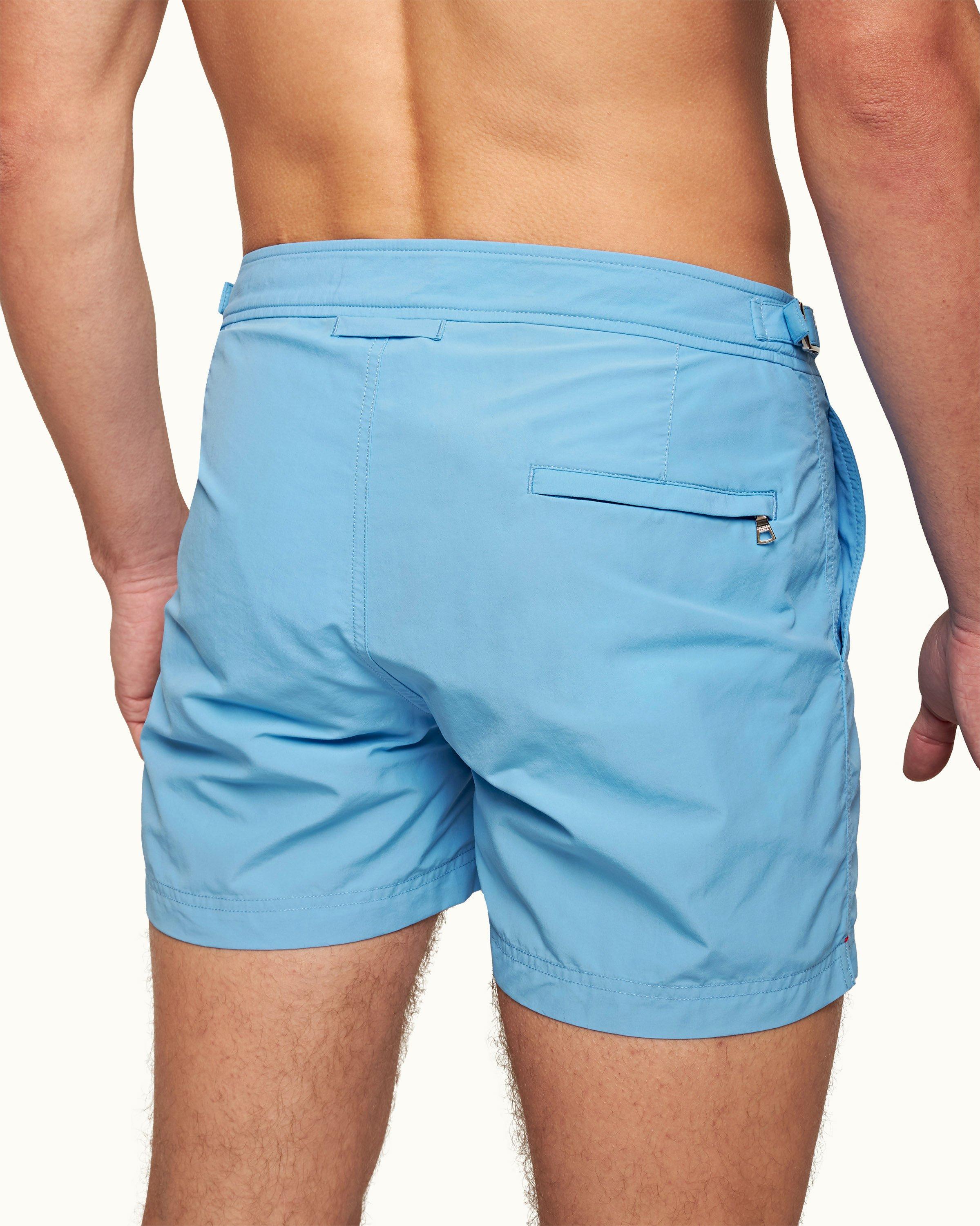 Orlebar Brown  Navy/White O.B Monogram Mid-Length Swim Shorts