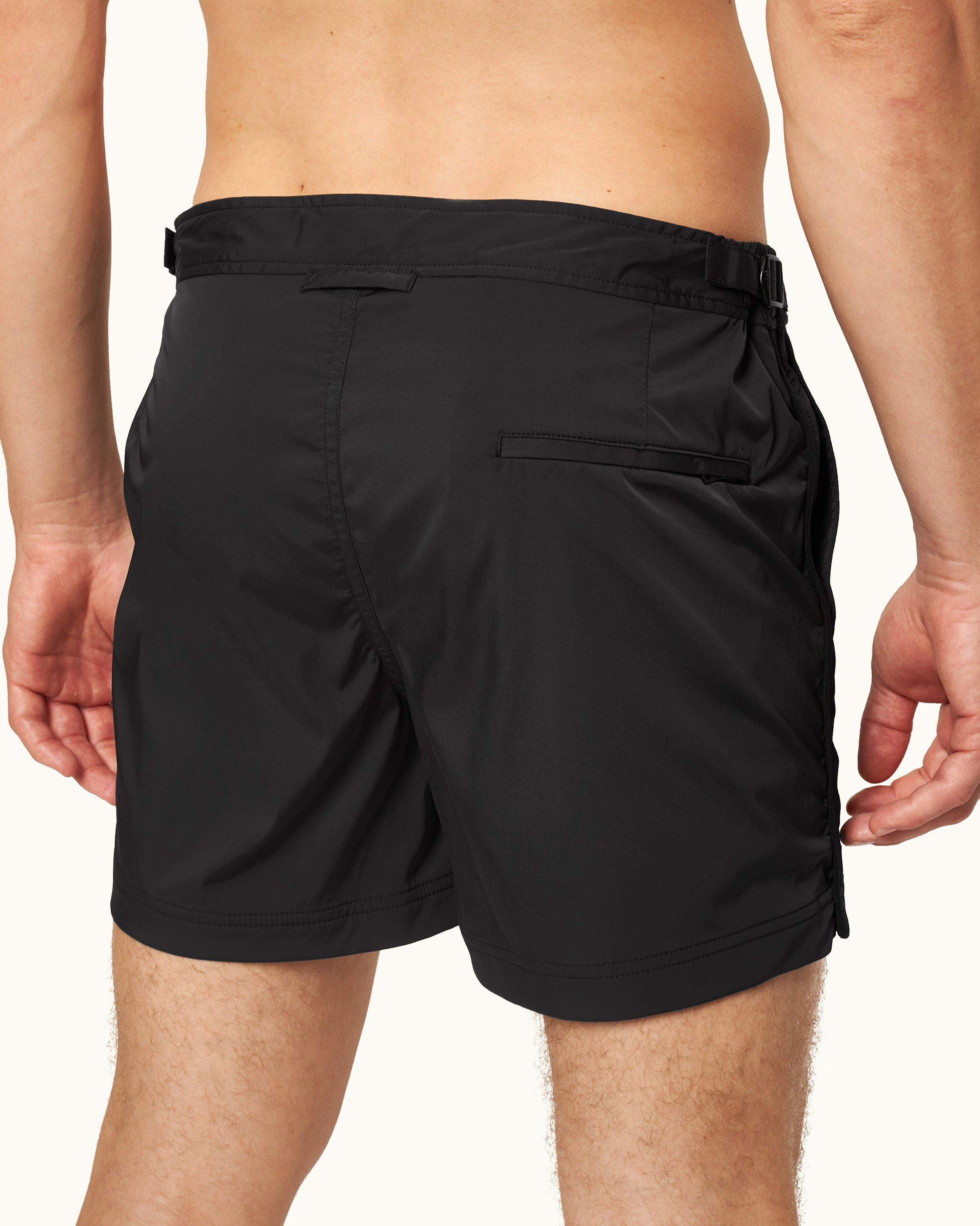 Black nylon cheap swim shorts