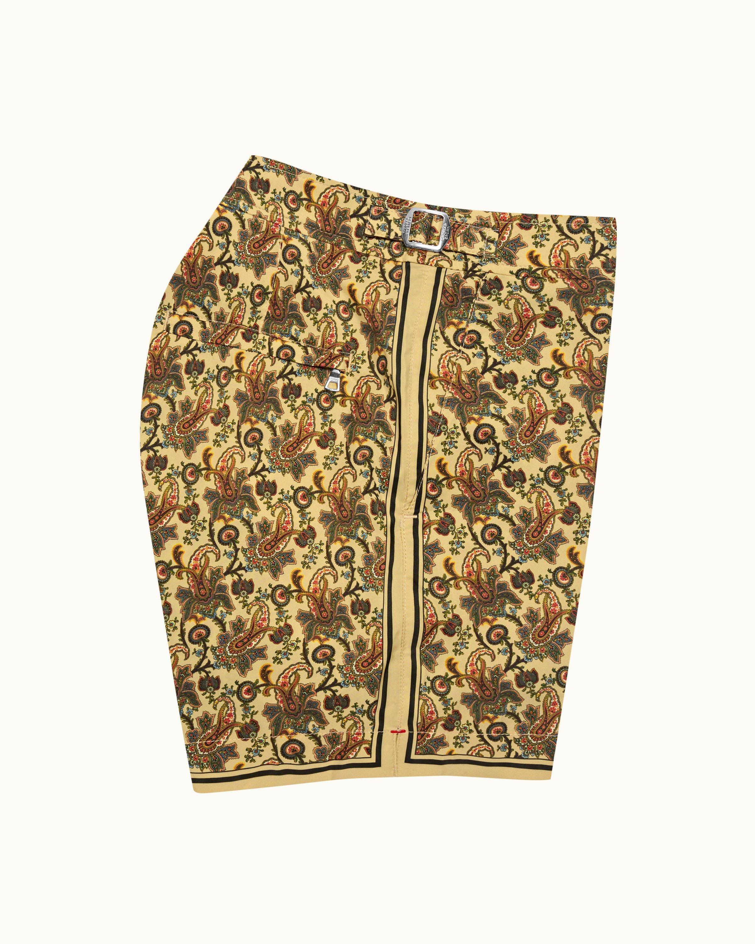 Palm Sunny Paisley Mid-Length Swim Shorts