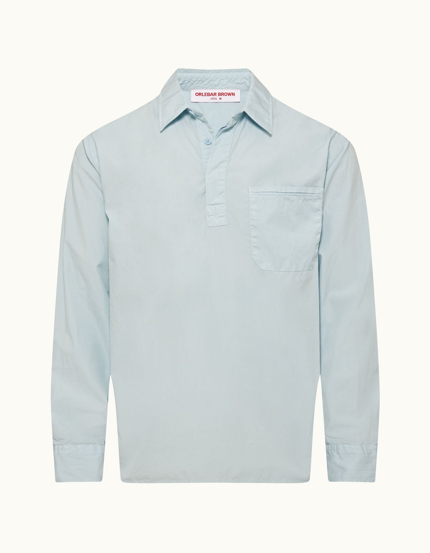 Shanklin - Mens Powdered Sky Relaxed Fit Overhead Organic Cotton Shirt