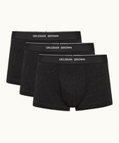 Short Trunk - Mens Charcoal Melange 3 Pack Short Trunks