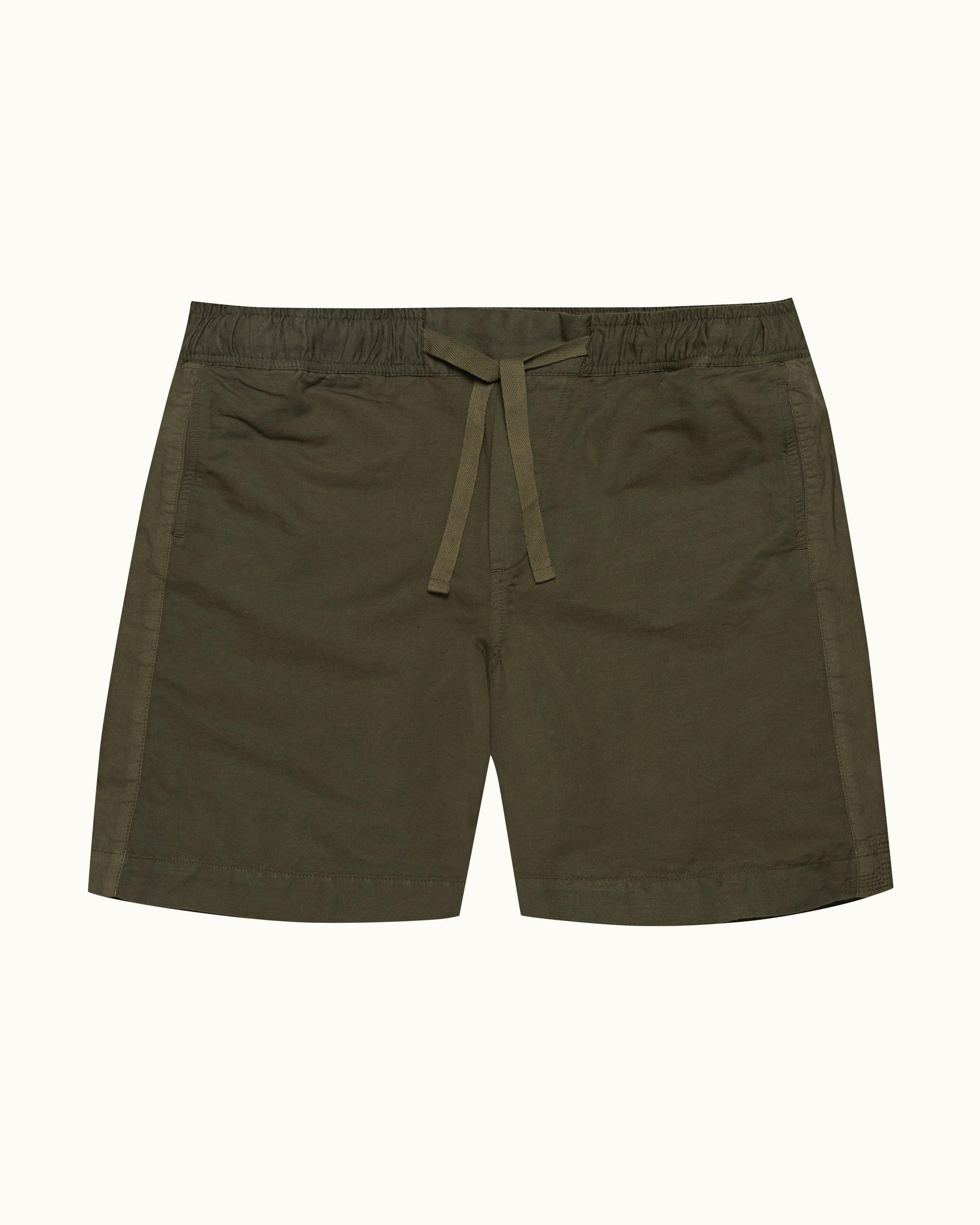 Cotton Linen Cargo Shorts