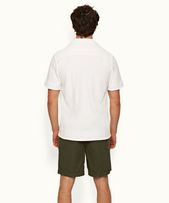 Sirma - Mens Palm Relaxed Fit Garment Dye Cotton-Linen Shorts