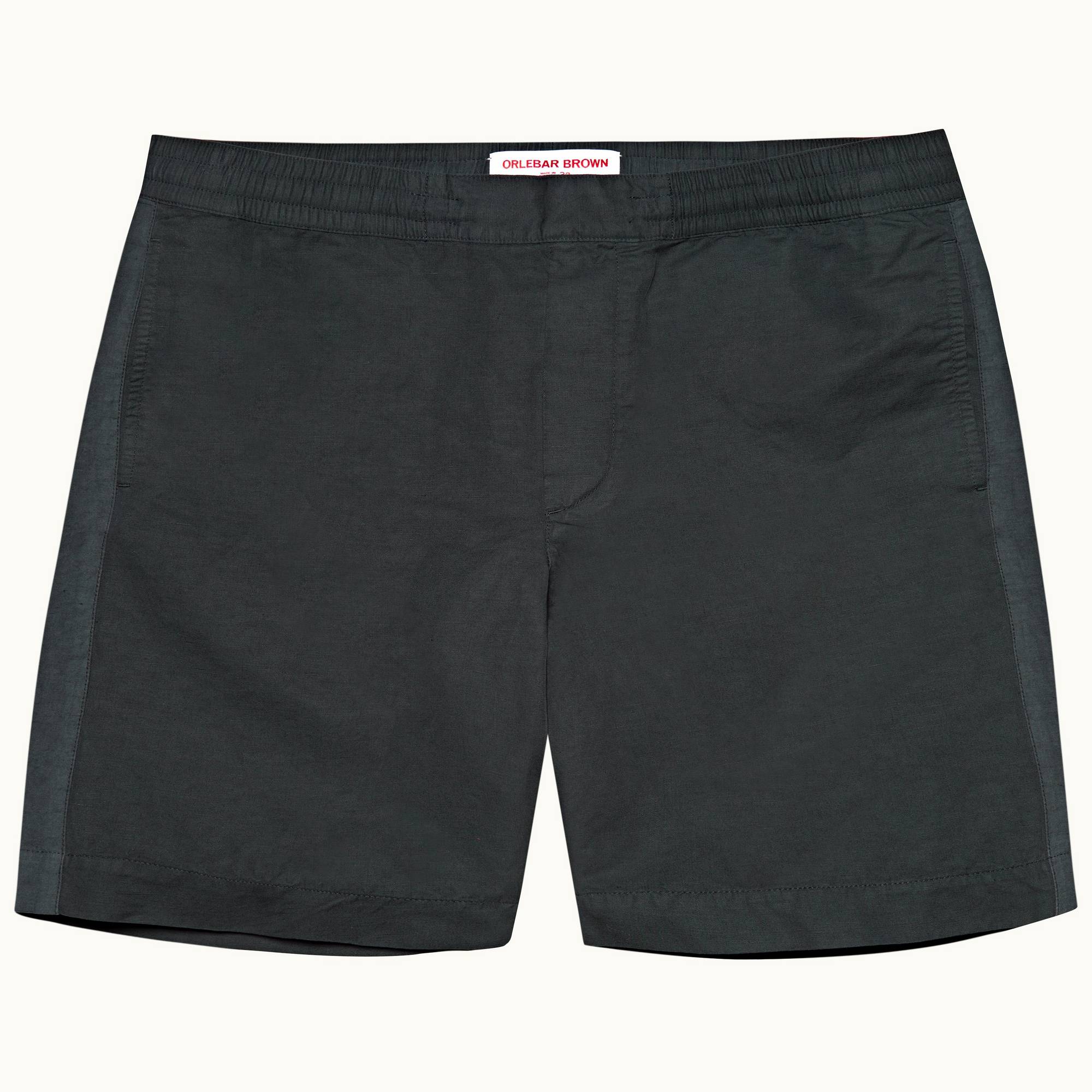 Sirma - Mens Shadow Relaxed Fit Side Panel Cotton-Linen Shorts