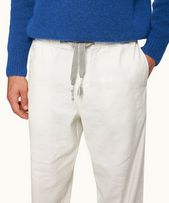 Sonoran - Mens Washed Buttercup Multi-stitch Relaxed Fit Garment-dye Trousers