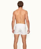 Springer - Mens White Shortest-Length Swim Shorts
