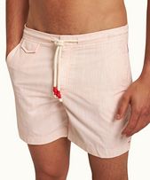 Standard - Mens Rose/White Fern Mid-Length Swim Shorts