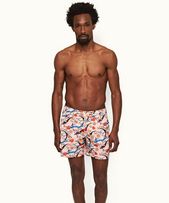 Standard - Mens Rose Flight Of Fantasy Mid-Length Drawcord Swim Shorts