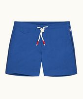 Standard - Mens Bleu Mid-Length Piping Drawcord Swim Shorts