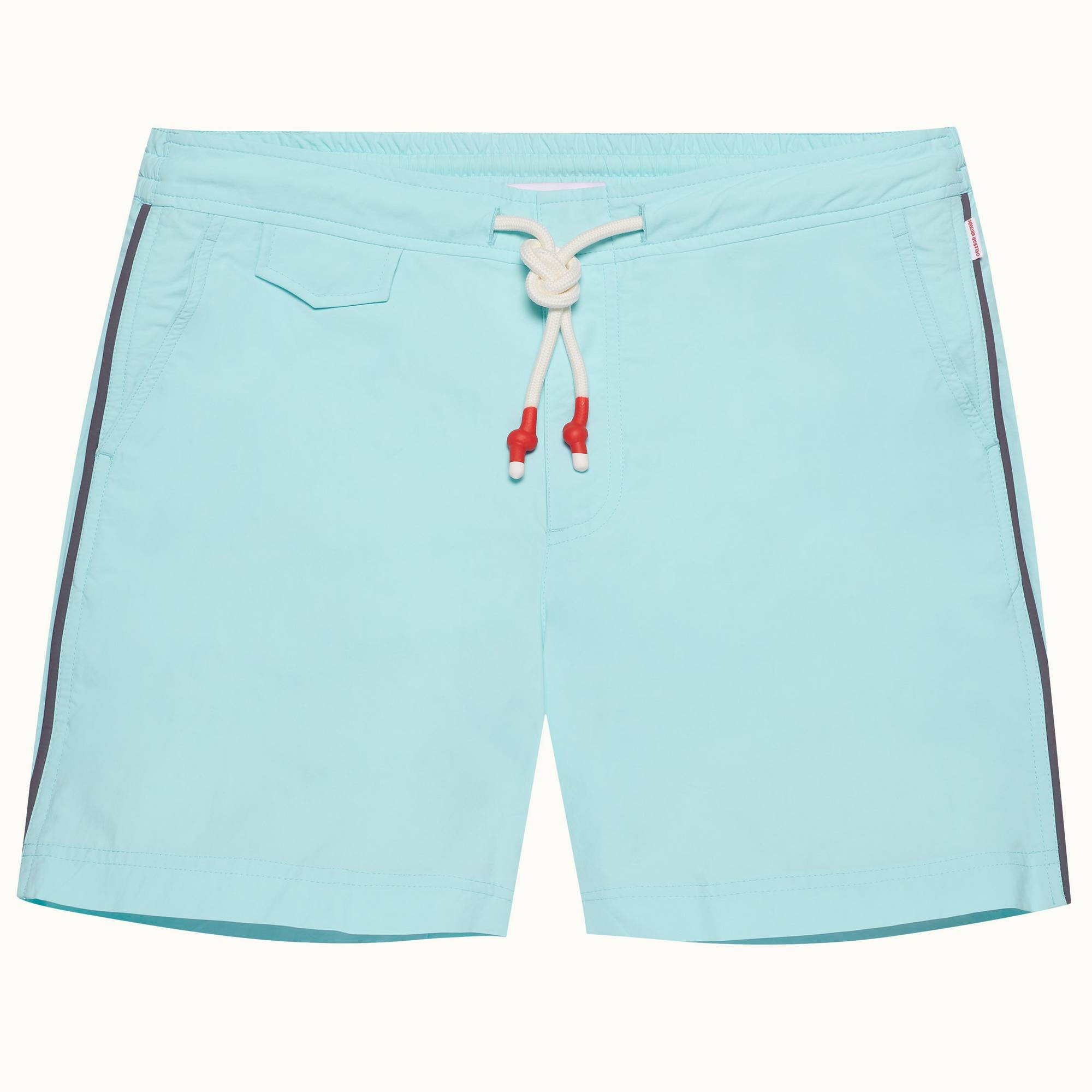 Standard - Mens Clear Sky Piping Drawcord Mid-Length Swim Shorts