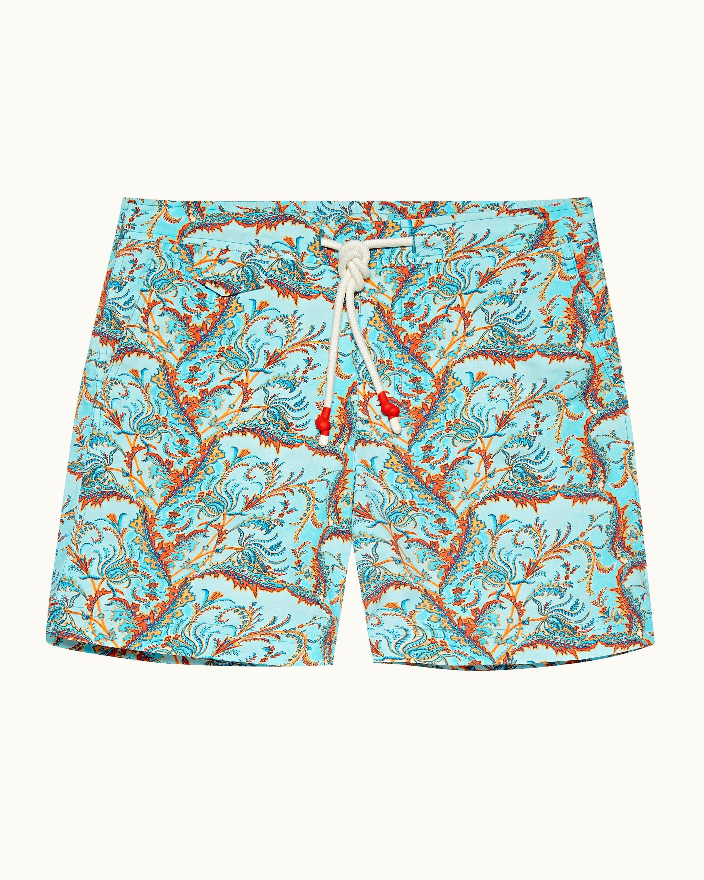 Mens paisley swim on sale shorts