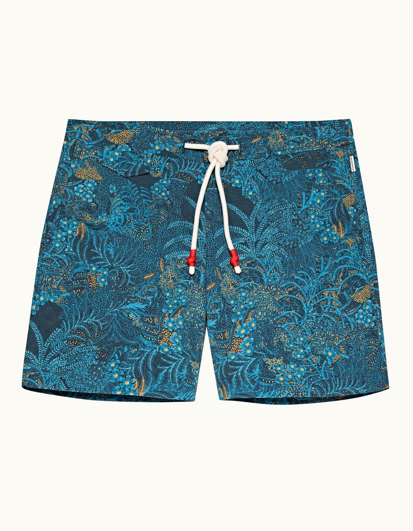Standard - Mens Night Iris/Cerulean Tropic Nightfall Mid-Length Drawcord Swim Shorts