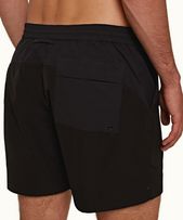 Standard - Mens Black Mid-Length Drawcord Swim Shorts