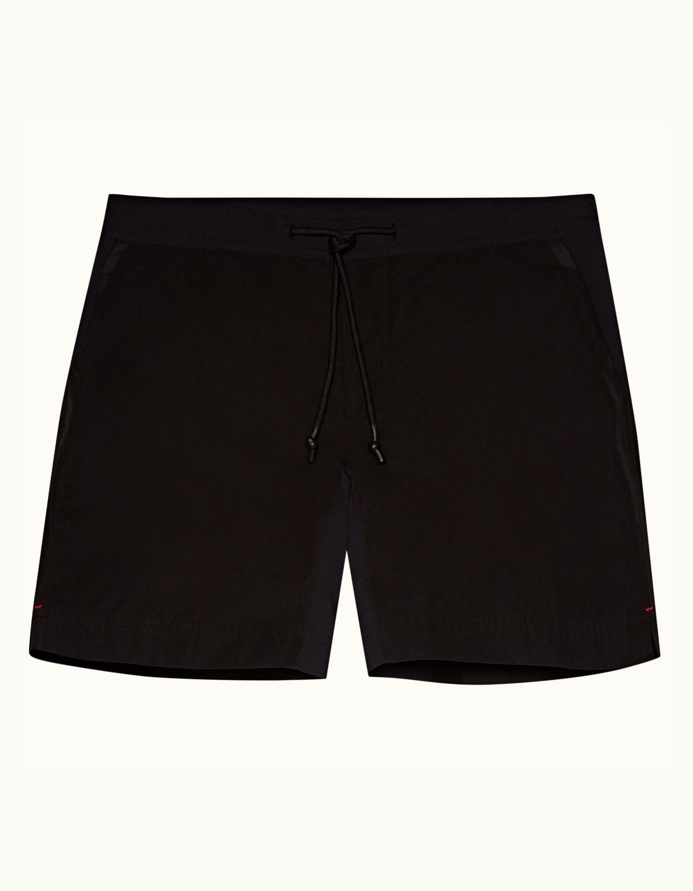 Standard - Mens Black Mid-Length Drawcord Swim Shorts