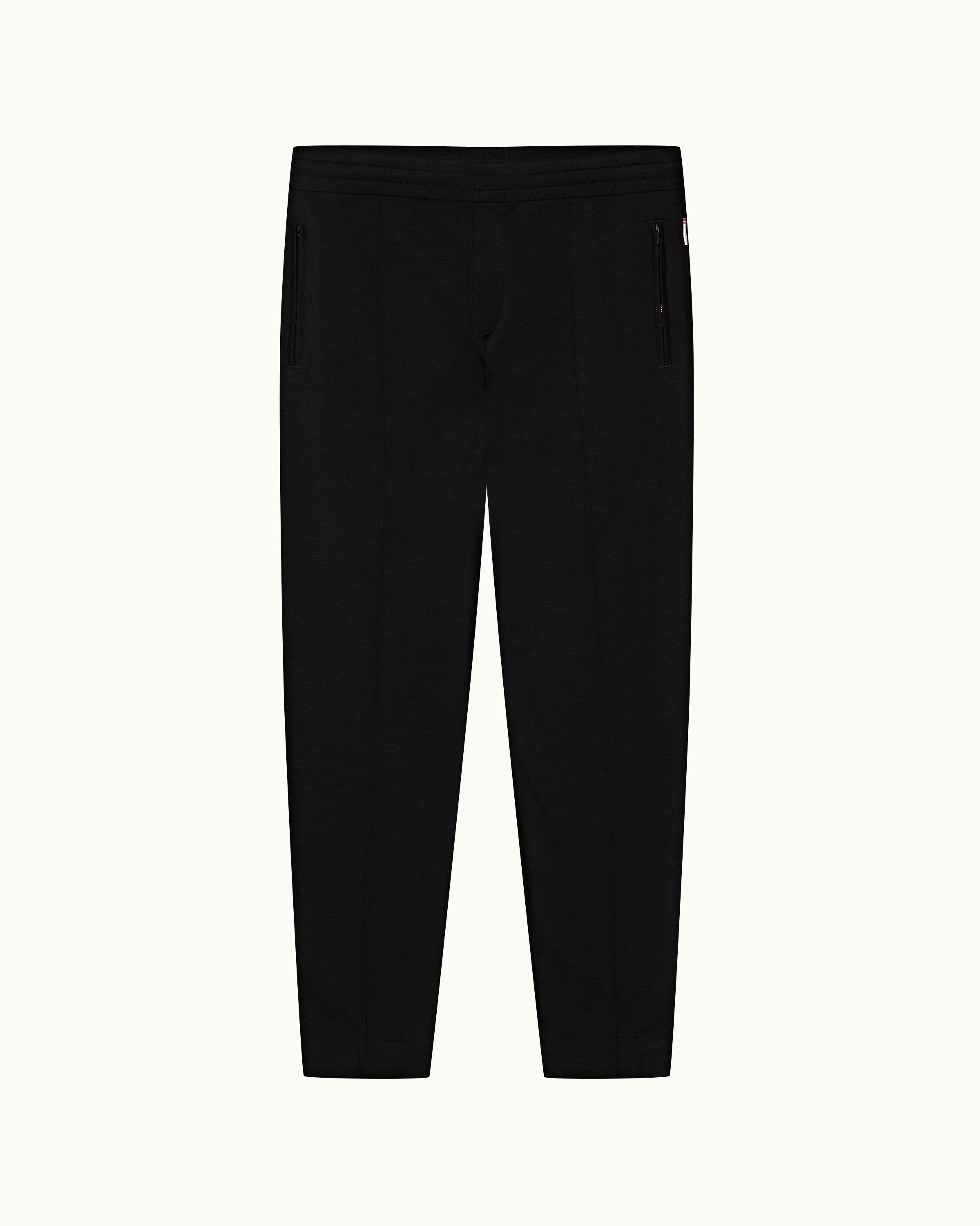 Orlebar Brown Black Classic Fit Merino Sweatpants For Men